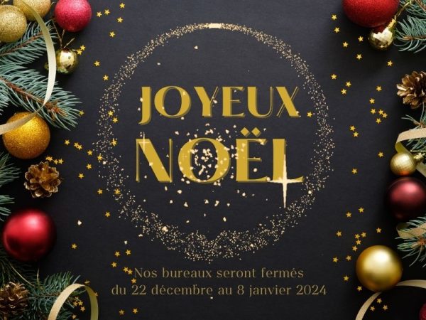 Message de Joyeux Noel avec dorures - Les Maisons d'Elodie